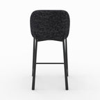 Bento - Lot De 2 Chaises Pour Ilot Central En Tissu Texturé Noir