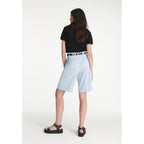 The Kooples - Bermuda Azul Cielo Lana Con Pliegues - Mujer