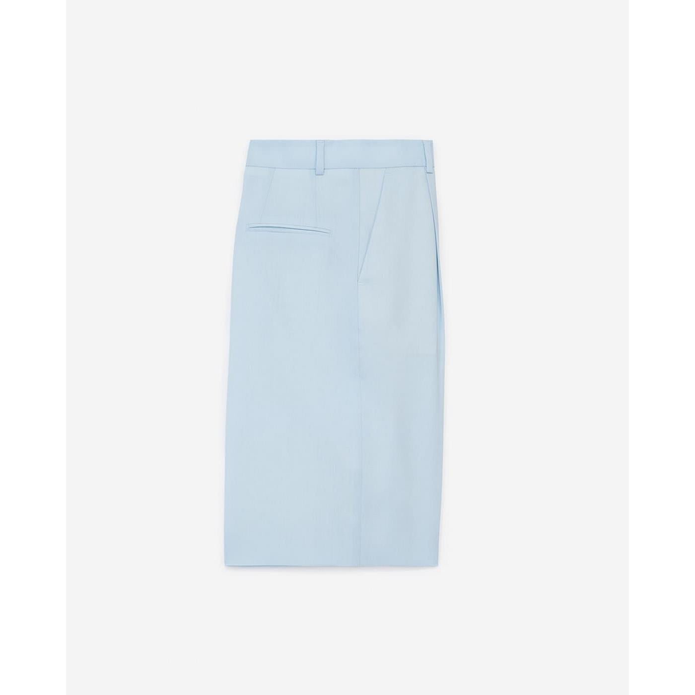 The Kooples - Bermuda Azul Cielo Lana Con Pliegues - Mujer