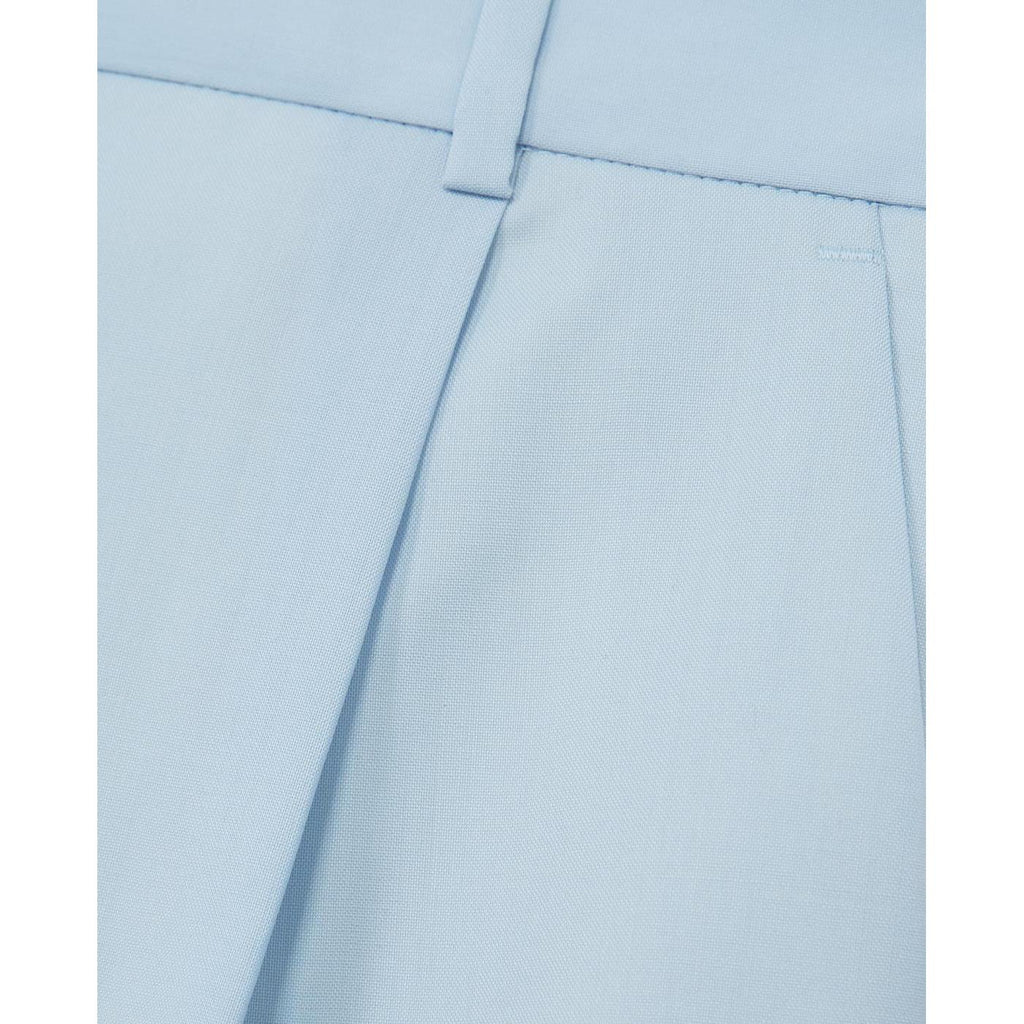 The Kooples - Bermuda Azul Cielo Lana Con Pliegues - Mujer