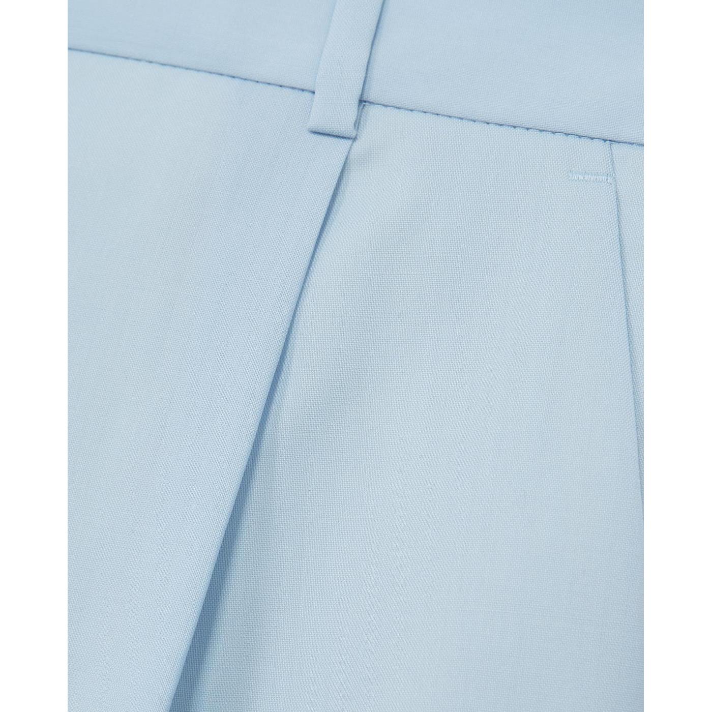 The Kooples - Bermuda Azul Cielo Lana Con Pliegues - Mujer