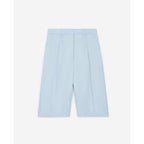 The Kooples - Bermuda Azul Cielo Lana Con Pliegues - Mujer