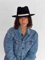 Sombrero de Fieltro Bianca - Azul Marino