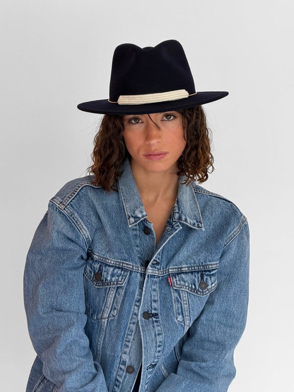 Sombrero de Fieltro Bianca - Azul Marino