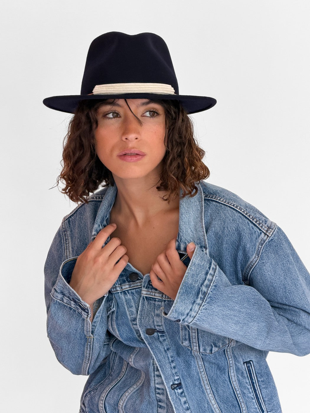 Sombrero de Fieltro Bianca - Azul Marino