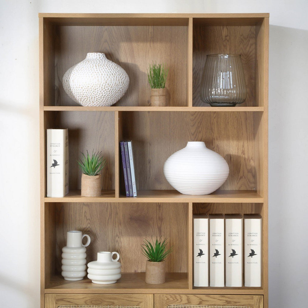 Jaya - Bookcase 2 Doors / 6 Compartments - Natural Rattan