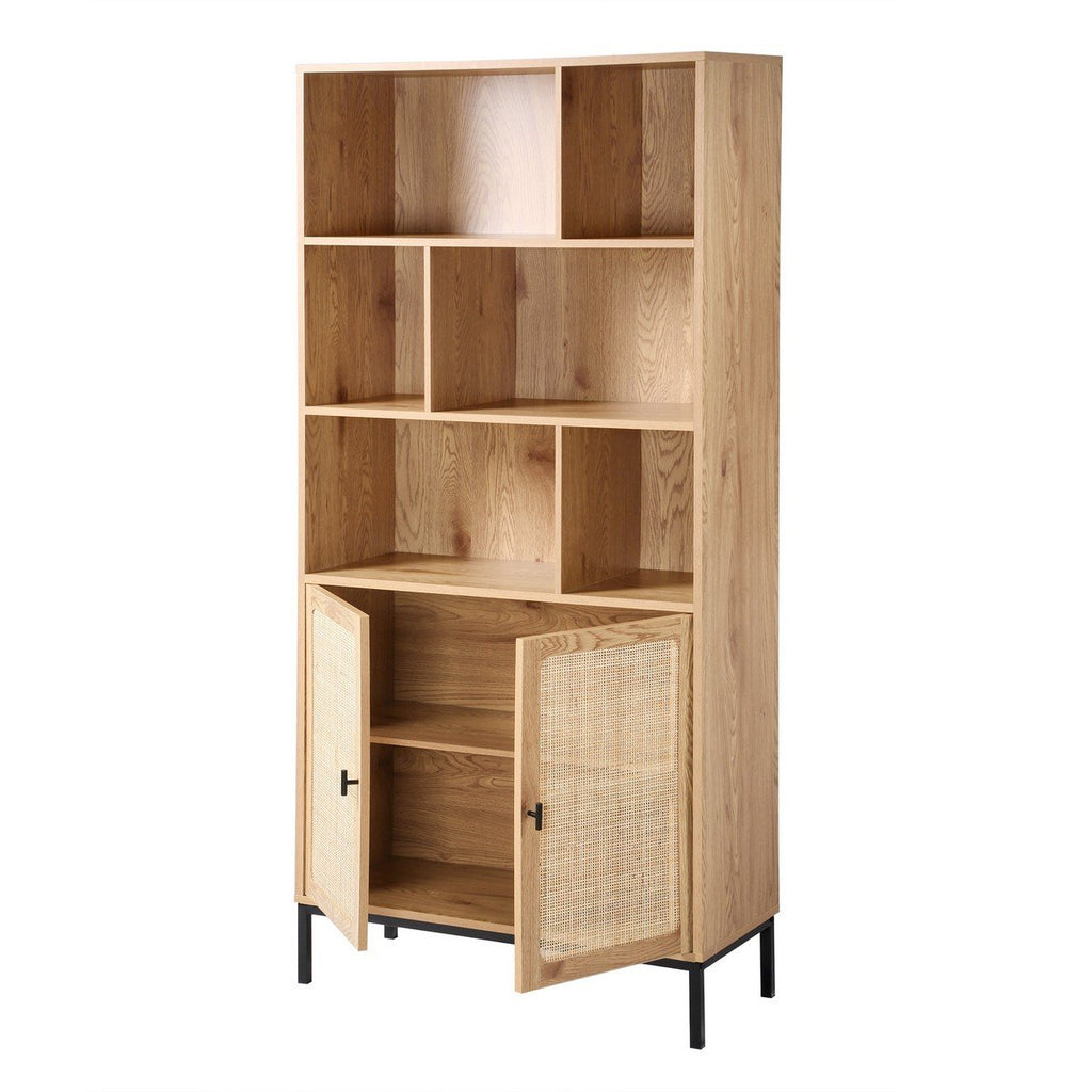 Jaya - Bookcase 2 Doors / 6 Compartments - Natural Rattan