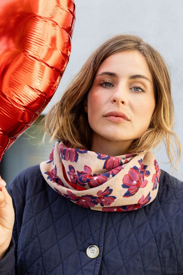 Big Foulard Dupatta - Violeta Macadamia