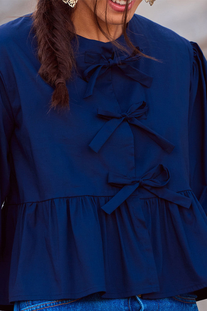 BLUSA ADALINE AZUL MARINO