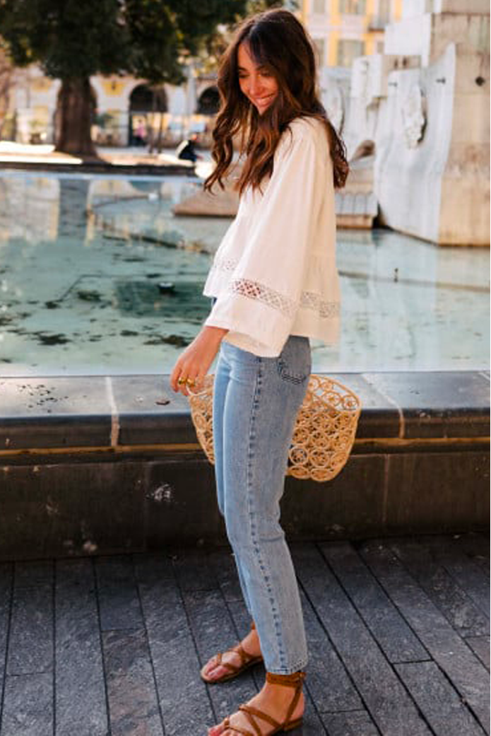 Blouse Amy Lin Viscose Blanc