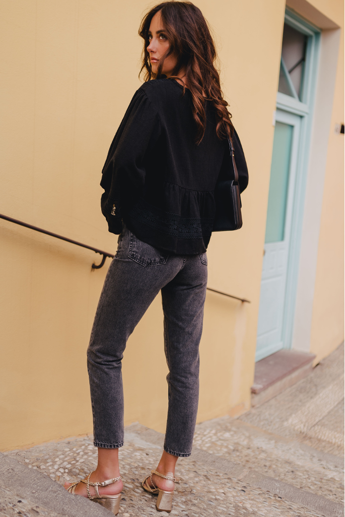 Blouse Amy Lin Viscose Noir