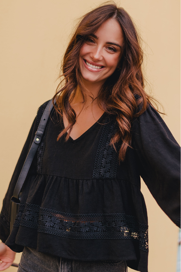 Blouse Amy Lin Viscose Noir