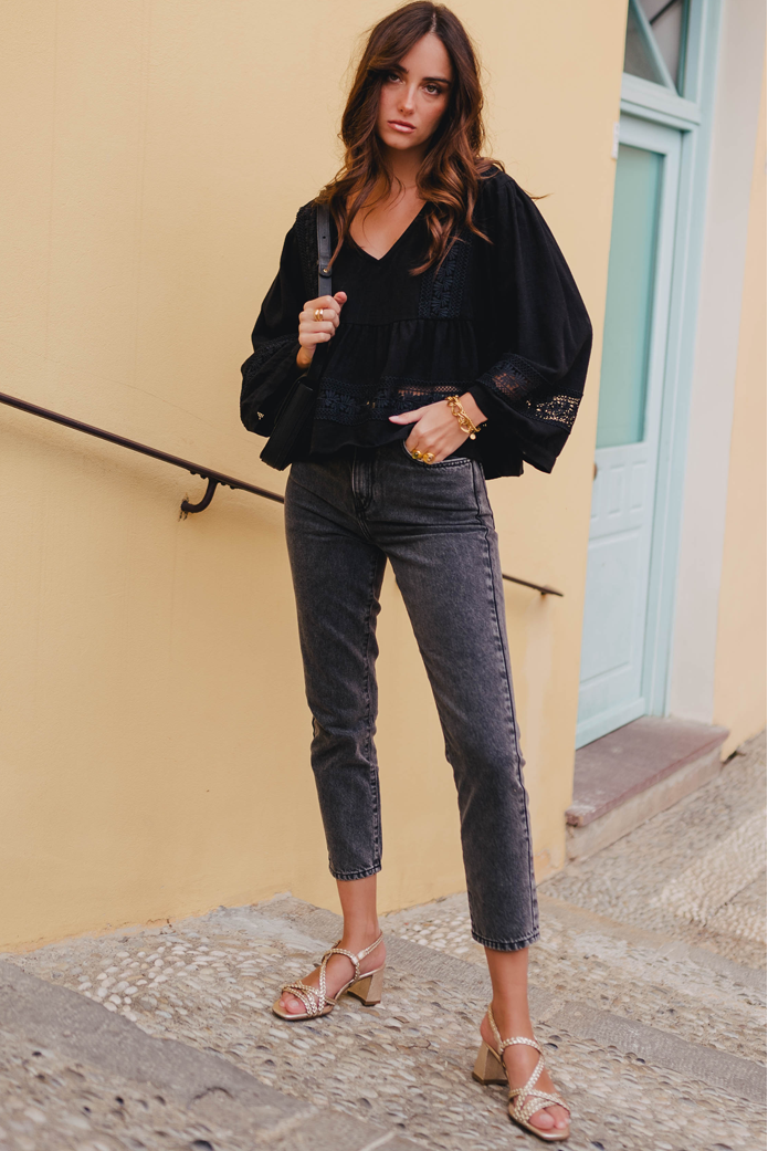 Blouse Amy Lin Viscose Noir