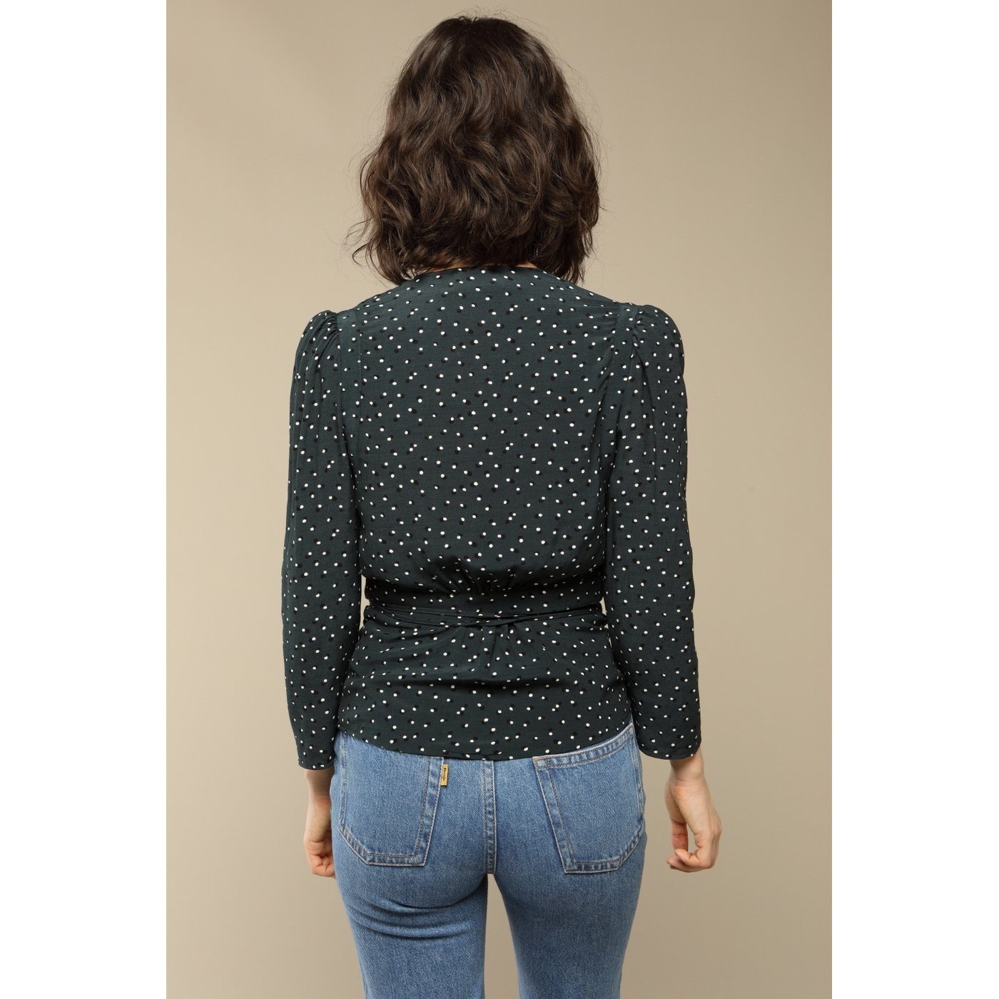 Blusa Anna - Lunares Verdes