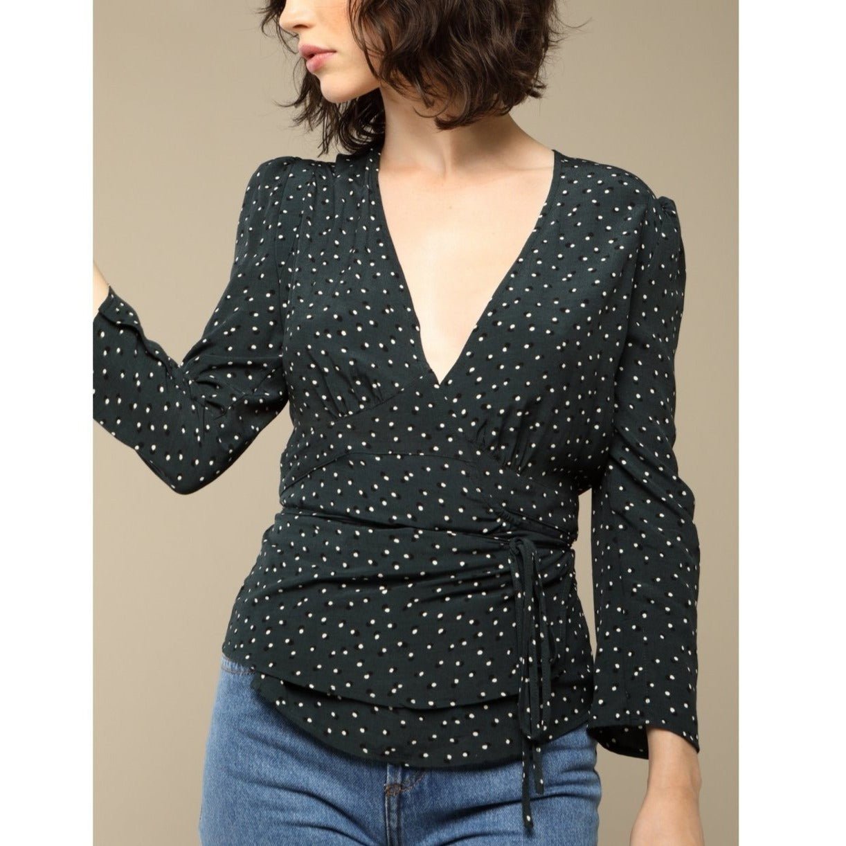 Blusa Anna - Lunares Verdes