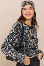 BLUSA BARBARA LENTEJUELAS PLATA