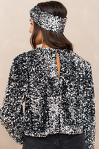 BLUSA BARBARA LENTEJUELAS PLATA