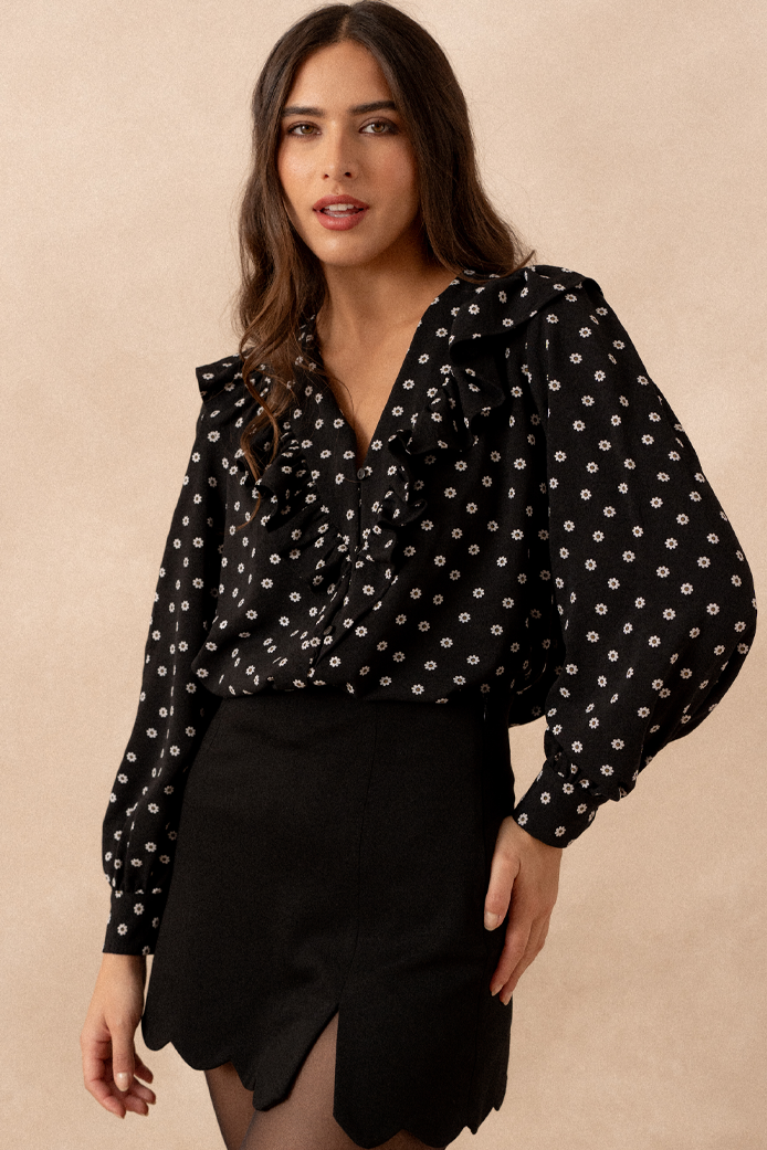 BLUSA BAYA MARGARITA NEGRO
