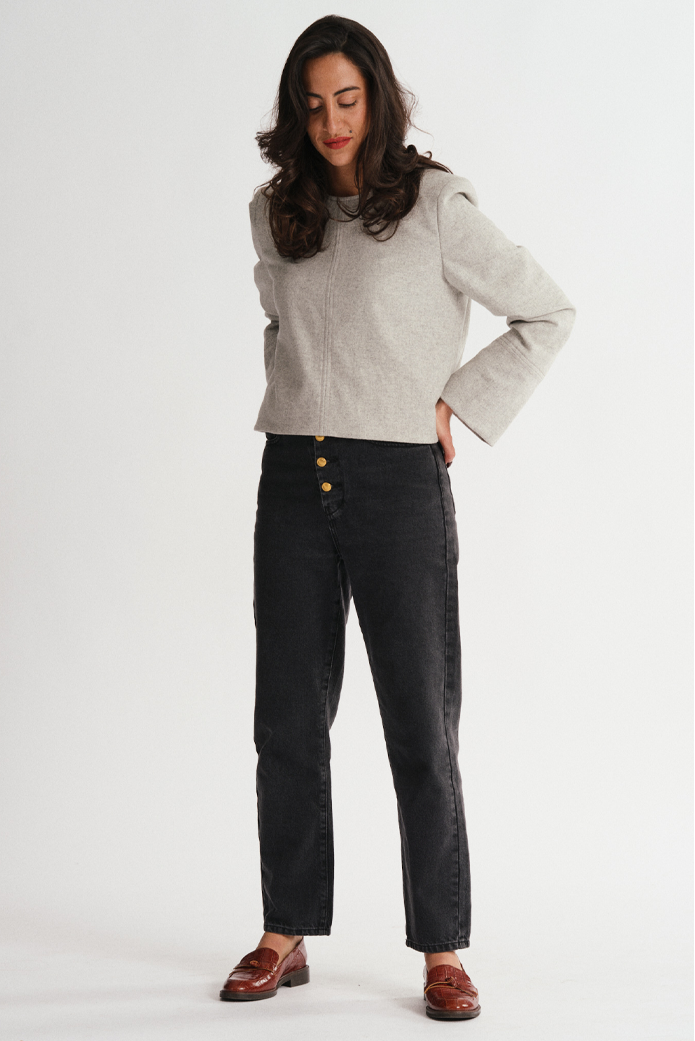 Blouse Béatrice Gris