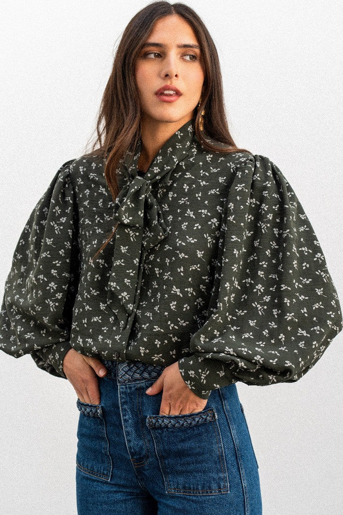 BLUSA BEREN ESTAMPADO PENTO CAQUI