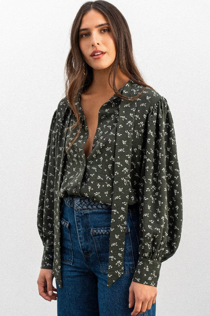 BLUSA BEREN ESTAMPADO PENTO CAQUI