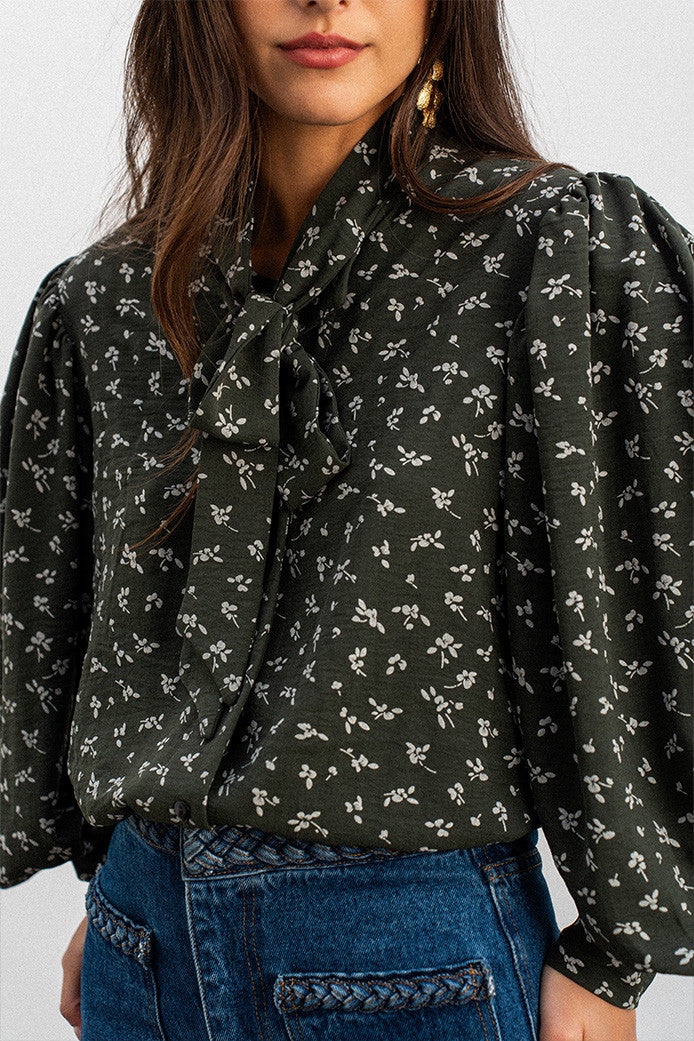 BLUSA BEREN ESTAMPADO PENTO CAQUI