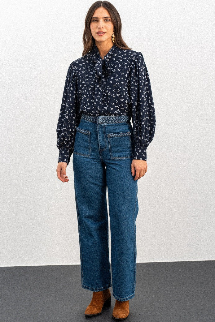 BEREN BLOUSE PENTO MARINE PRINT