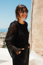 BLOSSOM IZMIR BLACK BLOUSE