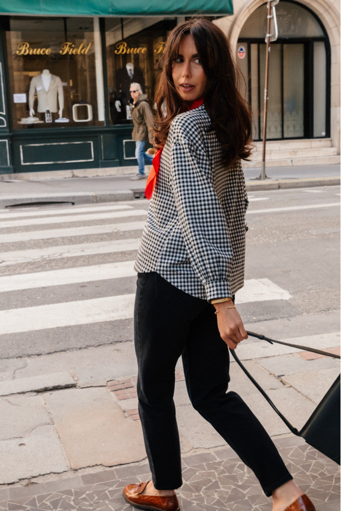 Blouse Boris Vichy Noir