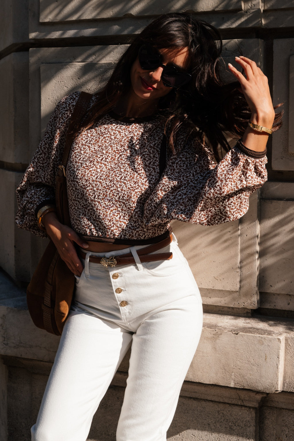 BLOUSE BOURGET IMPRIME MOCKA