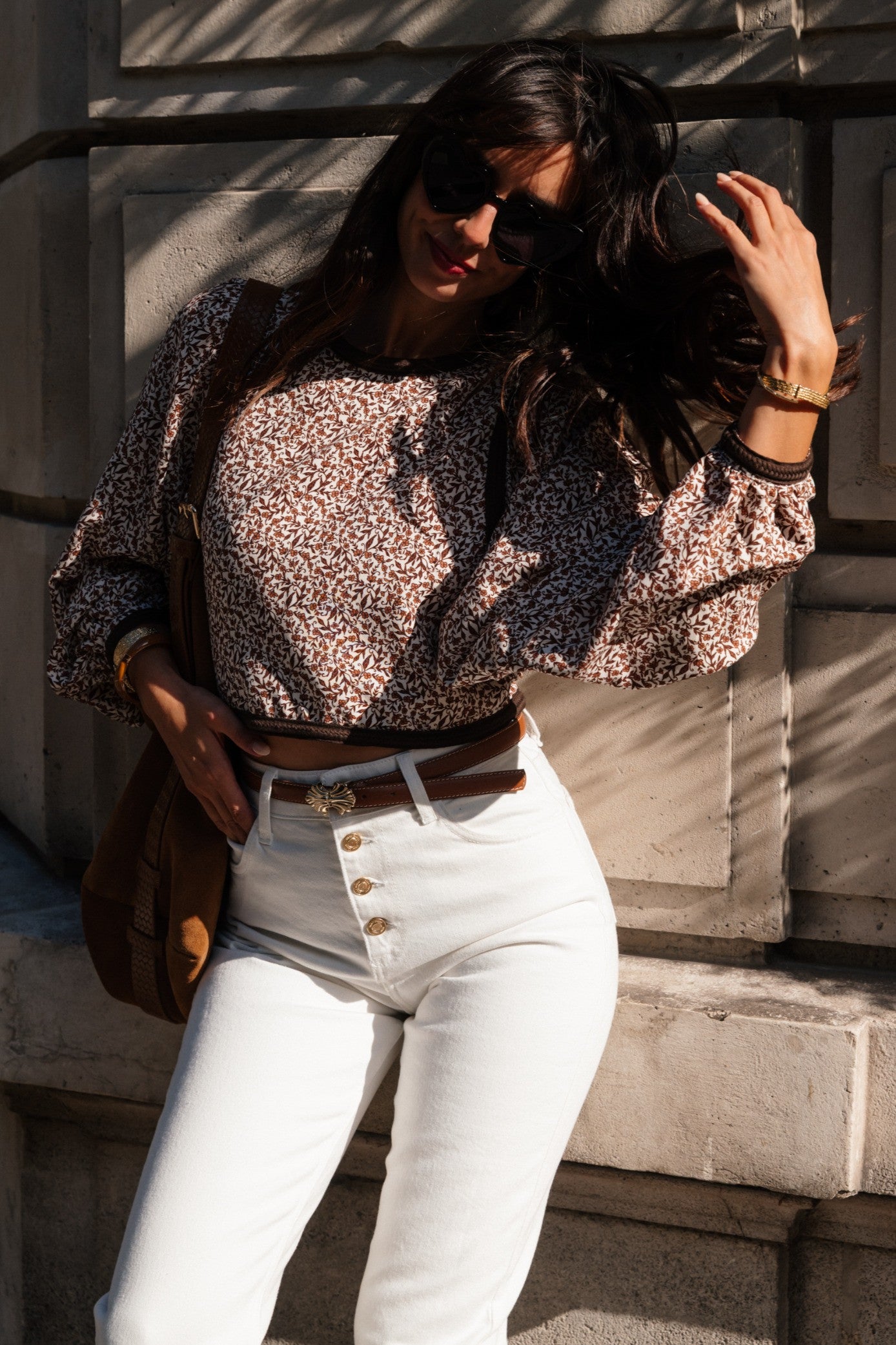 BLOUSE BOURGET IMPRIME MOCKA