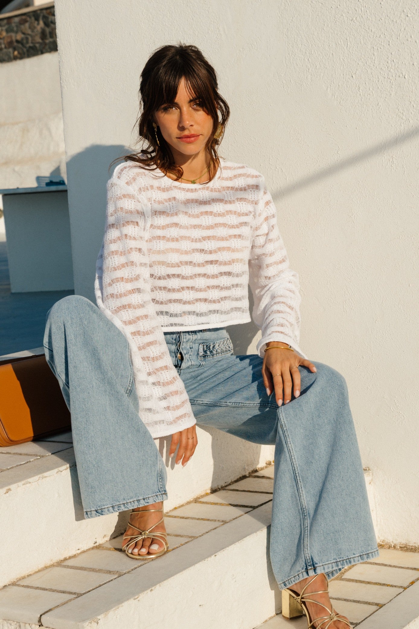 BRENDA ARAGNA WHITE BLOUSE