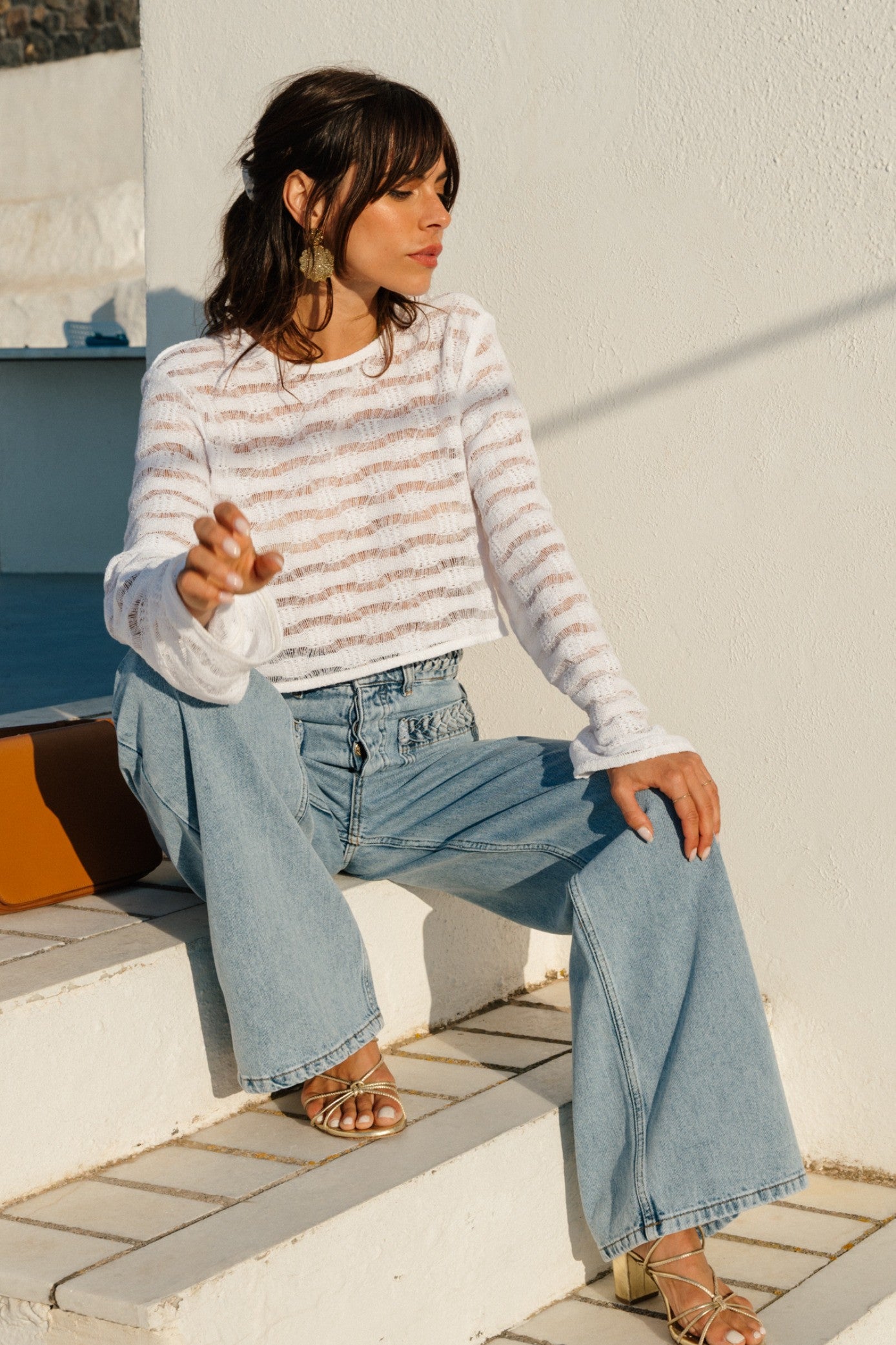 BRENDA ARAGNA WHITE BLOUSE