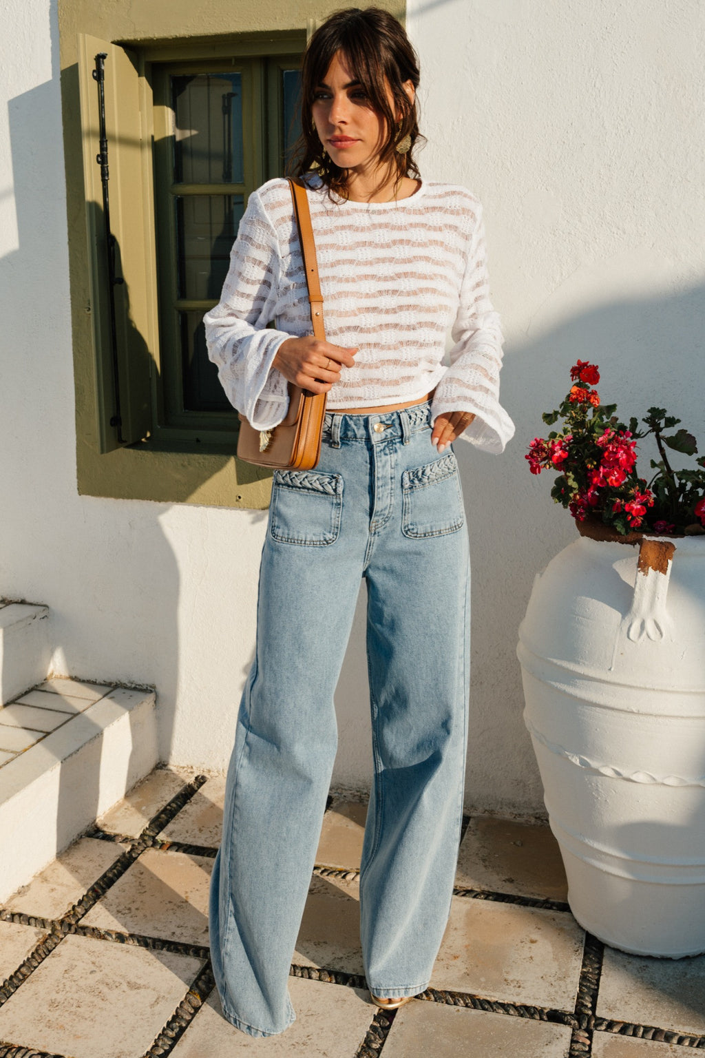 BRENDA ARAGNA WHITE BLOUSE