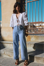 Blouse Brunette Coton Blanc