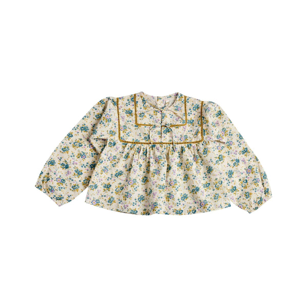 Blouse Carolyn - Ecru/Bleu