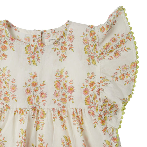 Blouse Fille Daphne Rosée/Vert