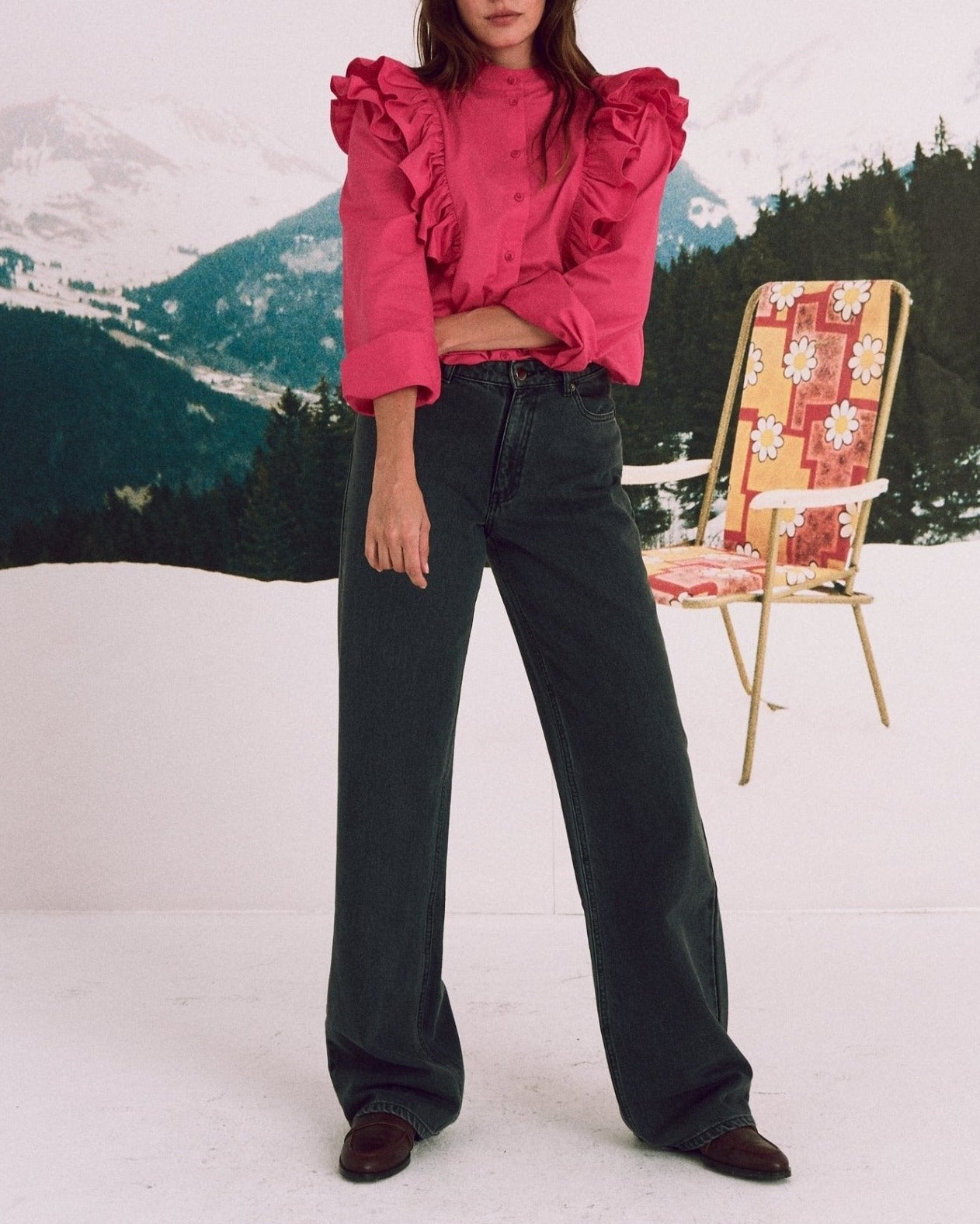 Leandra Monal Blouse - Fuchsia