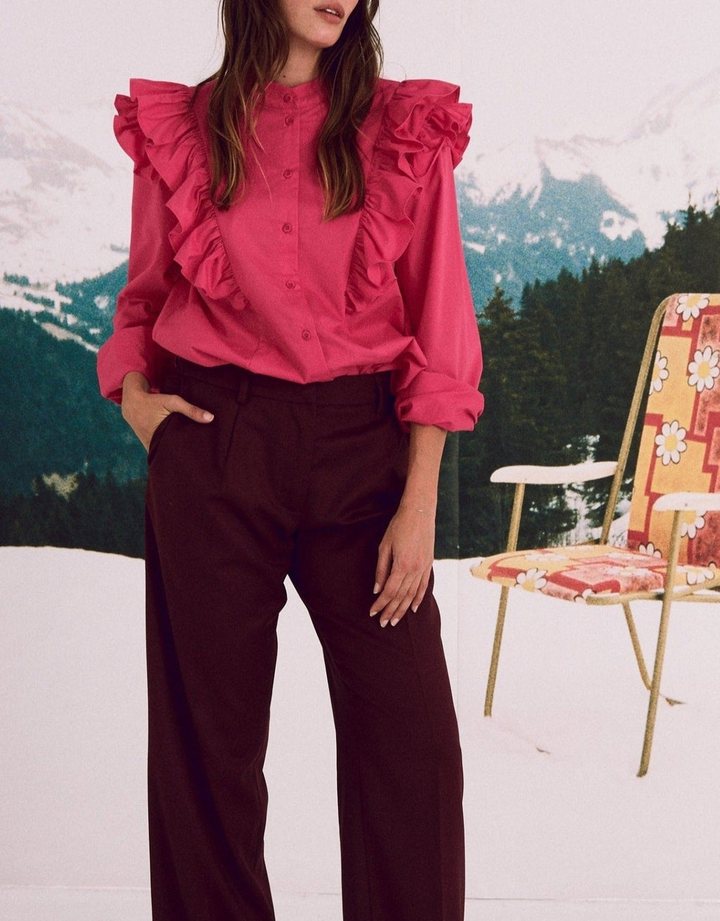 Leandra Monal Blouse - Fuchsia