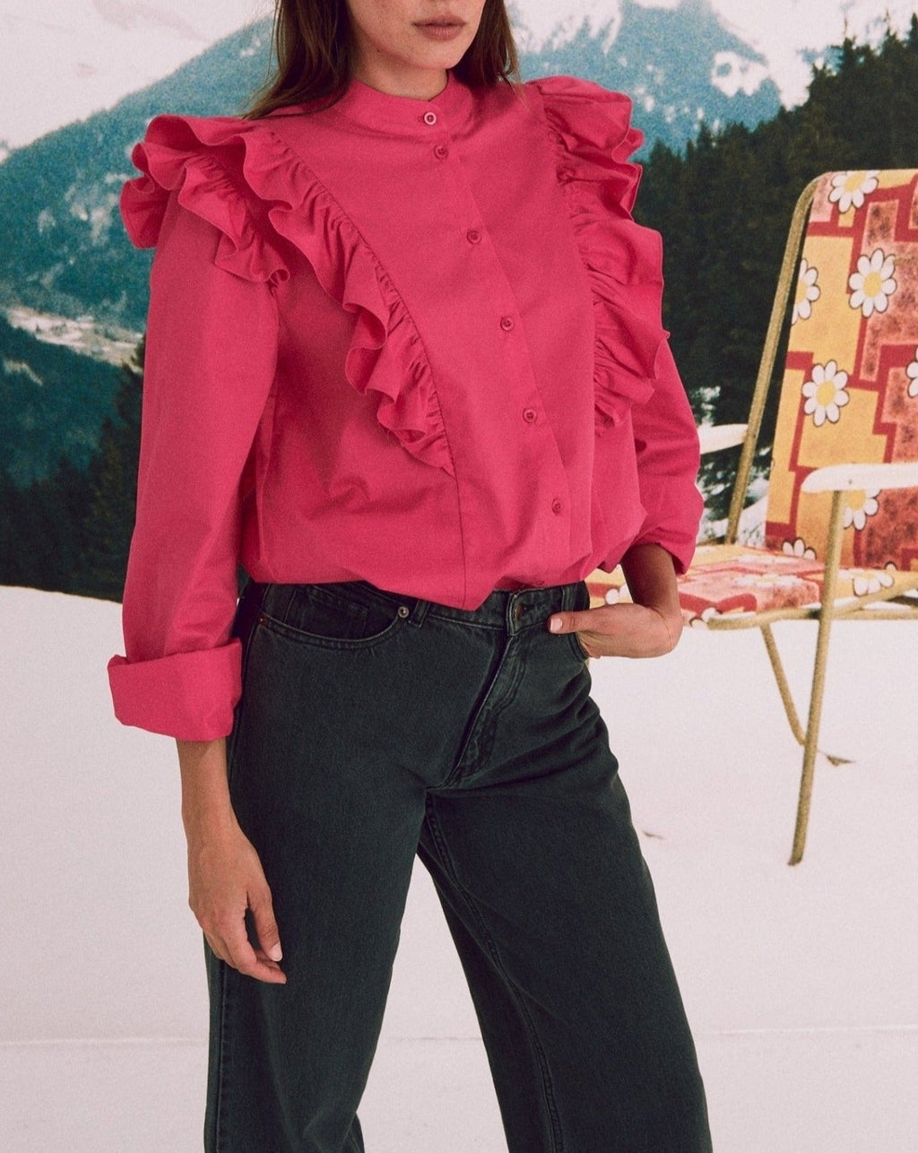 Leandra Monal Blouse - Fuchsia