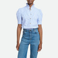 Samuel Blouse - White / Blue
