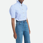Samuel Blouse - White / Blue