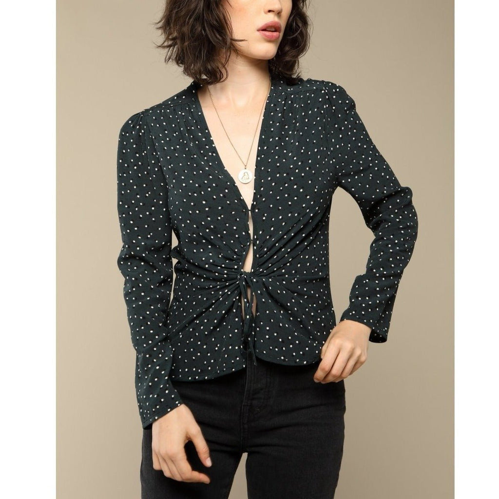 Blouse Yasmine - Pois Vert