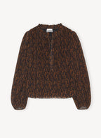 Ganni - Blouse - Marron - Femme