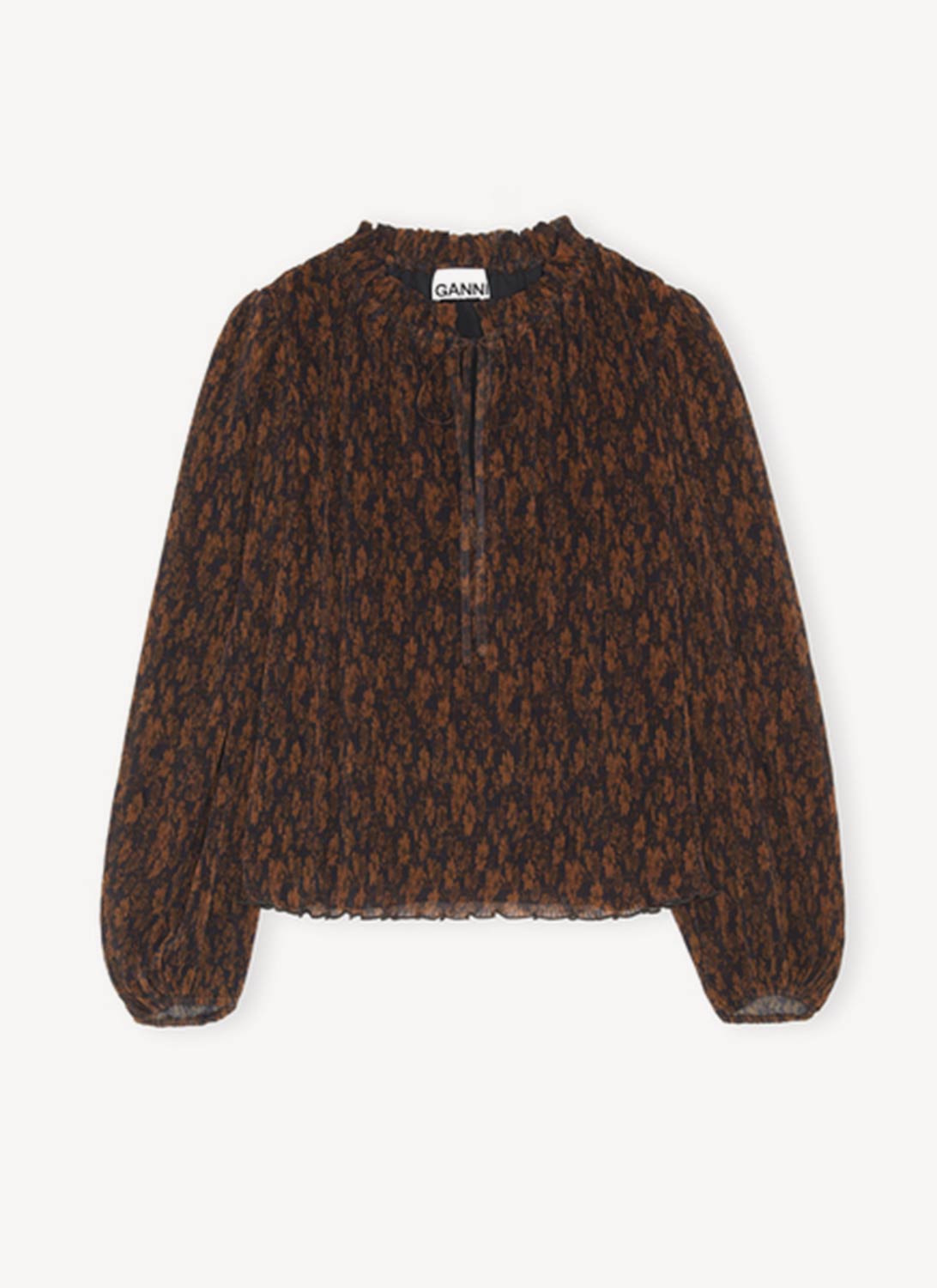 Ganni - Blouse - Marron - Femme