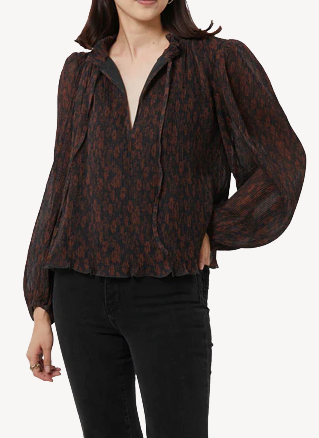 Ganni - Blouse - Marron - Femme