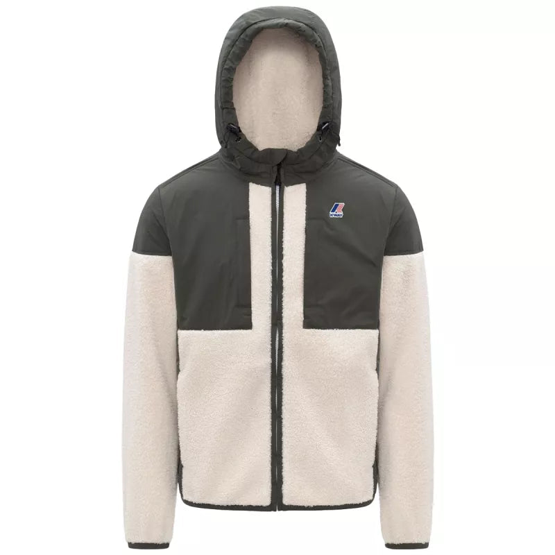 Blouson Sherpa K-Way Samson 4.0 Orsetto - Kaki/Ecru