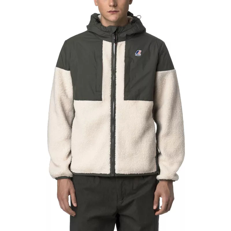 Blouson Sherpa K-Way Samson 4.0 Orsetto - Kaki/Ecru