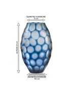 Geode - Vase Ovale - Bleu