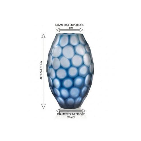 Geode - Vase Ovale - Bleu